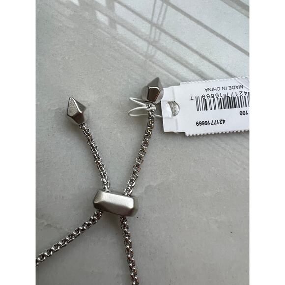 Kendra Scott Stan silver and white adjustable slide bracelet - Picture 9 of 9